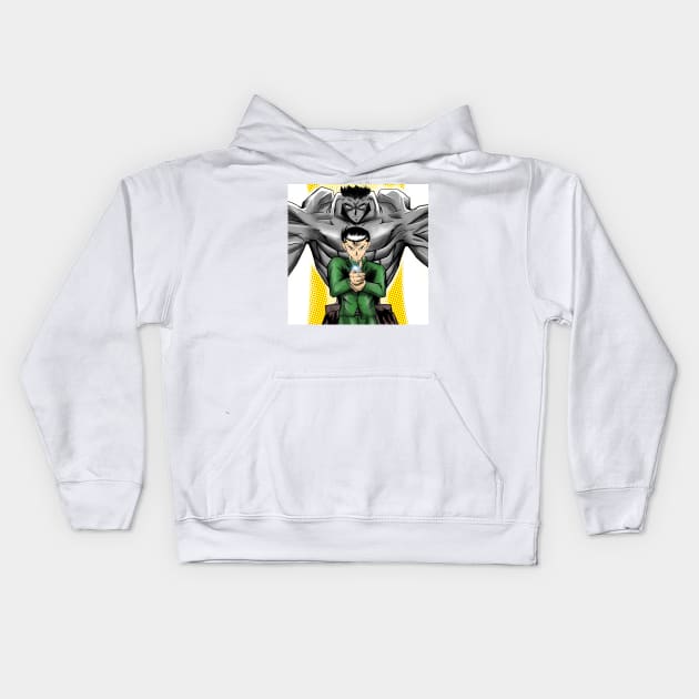 yusuke urameshi the spirit detective and toguro arts in shonen comics Kids Hoodie by jorge_lebeau